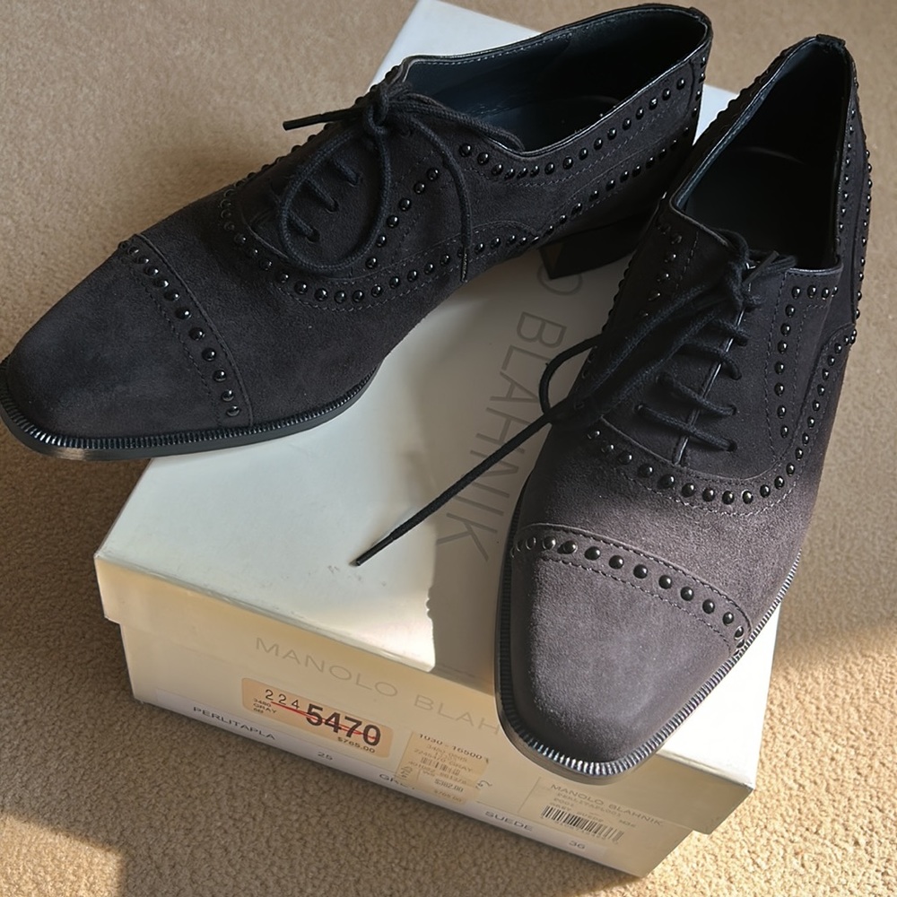 Manolo Blahnik never worn Dark Gray